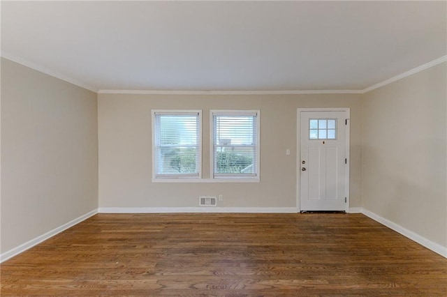 3147 Canary Ct, Decatur, GA 30032 - foyer entrance featuring ornamental molding and hardwood / wood-style flooring