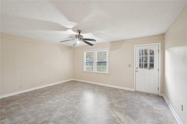 empty room with ceiling fan