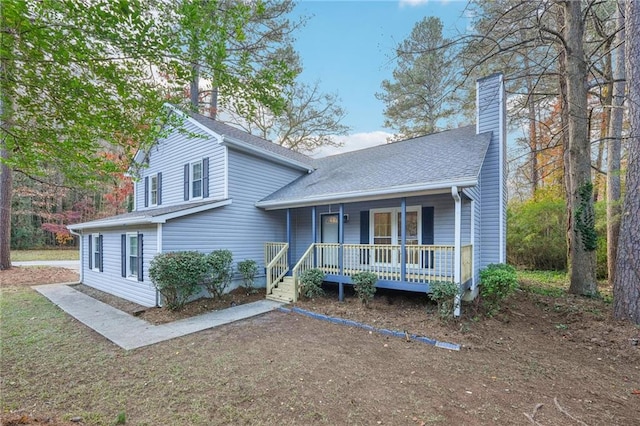 view of front facade with covered porch