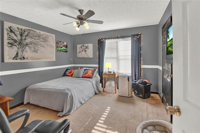 1784 Virginia Grove Ln, Lawrenceville, GA 30045 - bedroom featuring carpet floors, a ceiling fan, and a textured ceiling