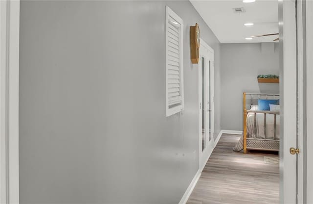 1784 Virginia Grove Ln, Lawrenceville, GA 30045 - hallway featuring wood finished floors and french doors
