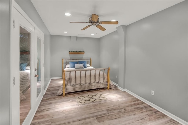 1784 Virginia Grove Ln, Lawrenceville, GA 30045 - bedroom with wood finished floors, recessed lighting, and ceiling fan