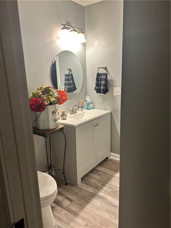 1784 Virginia Grove Ln, Lawrenceville, GA 30045 - bathroom with vanity and wood finished floors