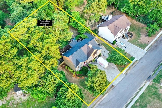 1784 Virginia Grove Ln, Lawrenceville, GA 30045 - aerial view of property and surrounding area featuring property boundaries highlighted