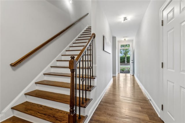 2362 Saint Davids Sq NW, Kennesaw, GA 30152 - staircase featuring wood finished floors and baseboards