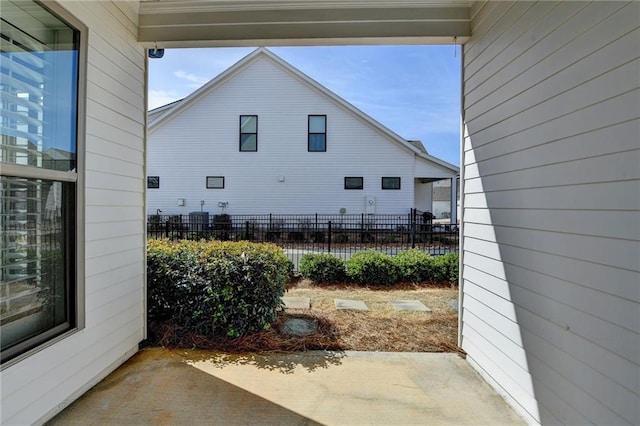 view of patio with fence