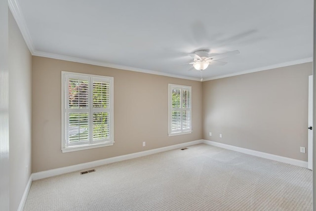 3464 Maynard Cir, Gainesville, GA 30506 - spare room with ceiling fan, ornamental molding, and carpet flooring