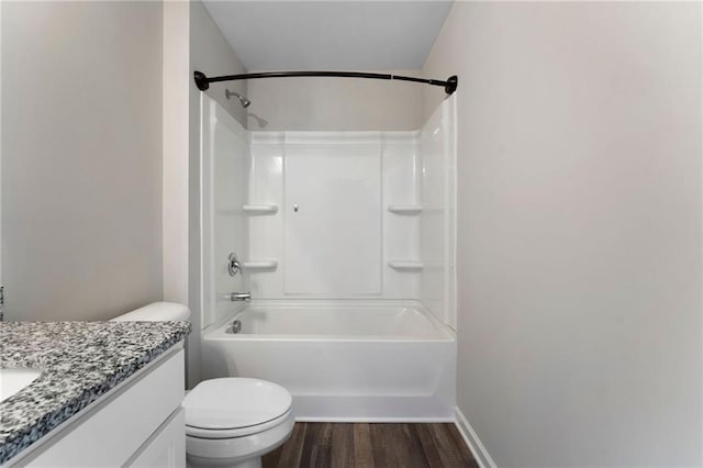 64 Middleton Ct, Chatsworth, GA 30705 - bathroom with wood finished floors, vanity, and washtub / shower combination