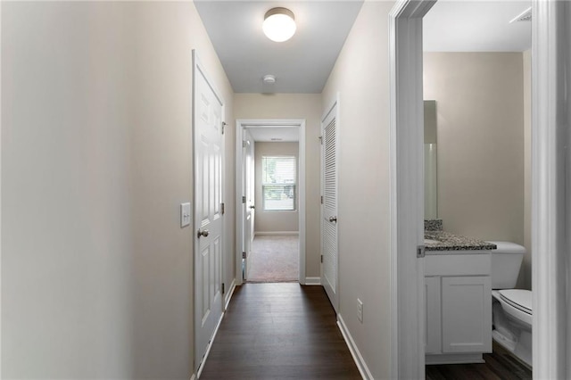 64 Middleton Ct, Chatsworth, GA 30705 - corridor featuring baseboards and dark wood-style floors