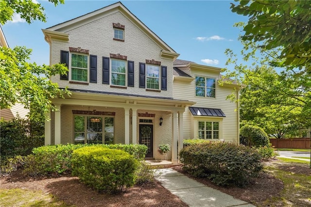 715 Saybeck Way, Milton, GA 30004 - view of front of home with brick siding and a porch
