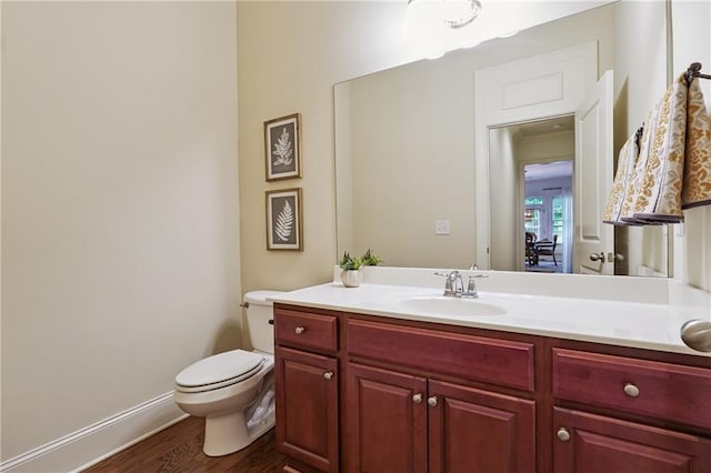 715 Saybeck Way, Milton, GA 30004 - half bath featuring vanity and wood finished floors