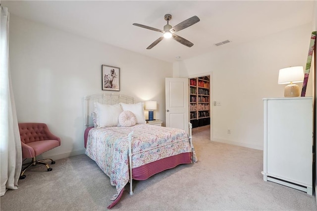 715 Saybeck Way, Milton, GA 30004 - bedroom featuring carpet floors, a ceiling fan, and a walk in closet