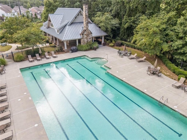715 Saybeck Way, Milton, GA 30004 - community pool featuring a patio
