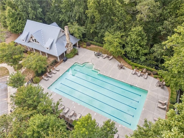 715 Saybeck Way, Milton, GA 30004 - aerial view of property and surrounding area with a pool area