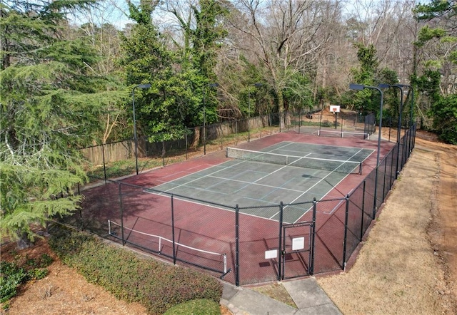 6700 Roswell Rd Unit 32C, Atlanta, GA 30328 - view of tennis court with a gate