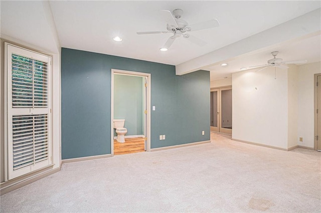 1488 White Columns Blvd, Canton, GA 30115 - carpeted empty room with a ceiling fan and recessed lighting