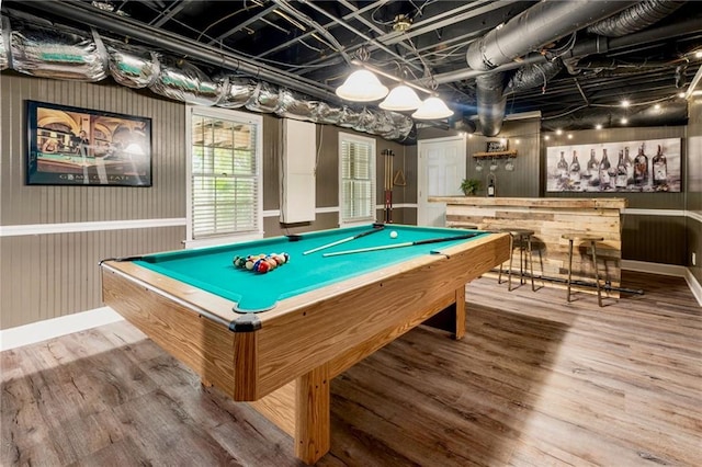 910 Kings Arms Way, Johns Creek, GA 30022 - game room with a dry bar, wood finished floors, and billiards table