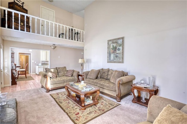 744 Hampton Locust Grove Rd, Hampton, GA 30228 - living room with carpet and a towering ceiling