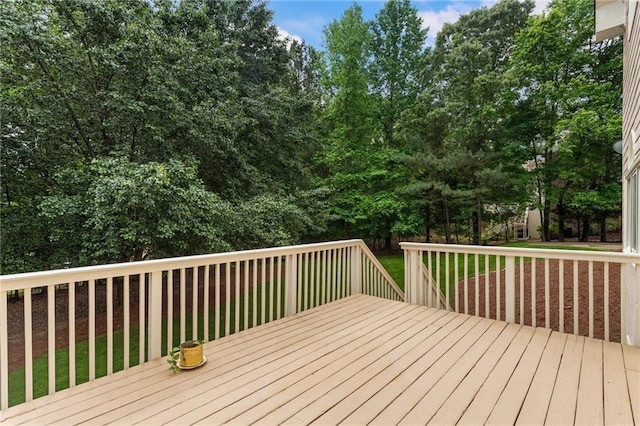 135 Stone Orchard Ct, Milton, GA 30004 - wooden terrace featuring view of wooded area