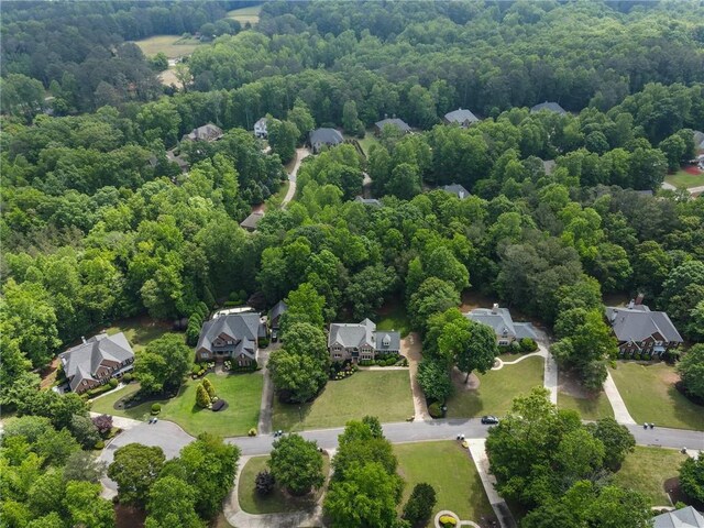 135 Stone Orchard Ct, Milton, GA 30004 - aerial perspective of suburban area featuring a heavily wooded area