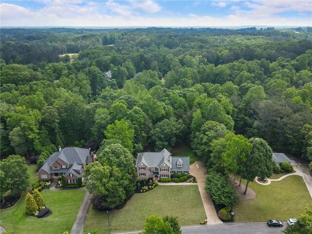 135 Stone Orchard Ct, Milton, GA 30004 - view from above of property with a heavily wooded area