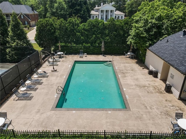 135 Stone Orchard Ct, Milton, GA 30004 - community pool featuring fence, a patio area, and view of scattered trees