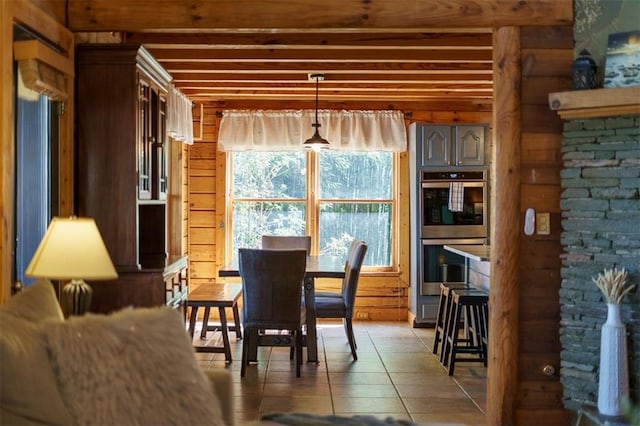 view of tiled dining area