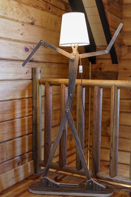 interior details with log walls