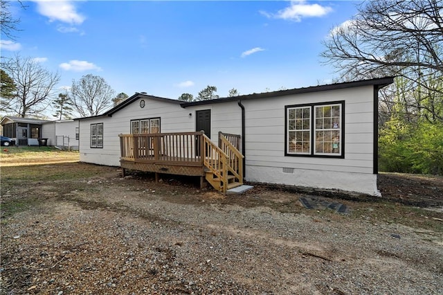 32 Brent Cir SW, Cartersville, GA 30120 - rear view of property with a deck and crawl space