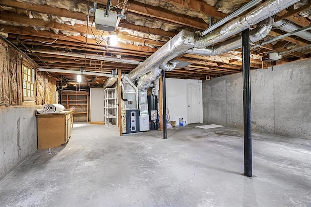 3320 Woodleaf Way, Marietta, GA 30062 - unfinished below grade area with water heater and heating unit