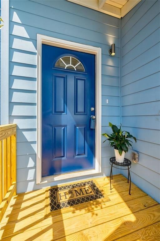 view of doorway to property