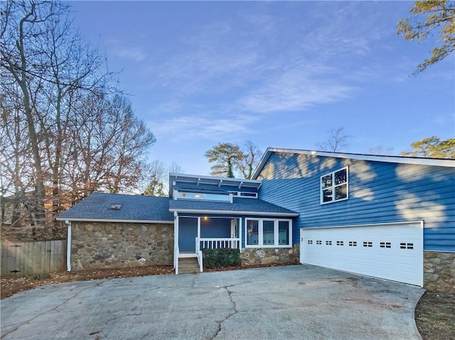 view of front of home with a porch