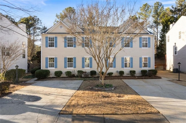 view of front of house with central AC unit