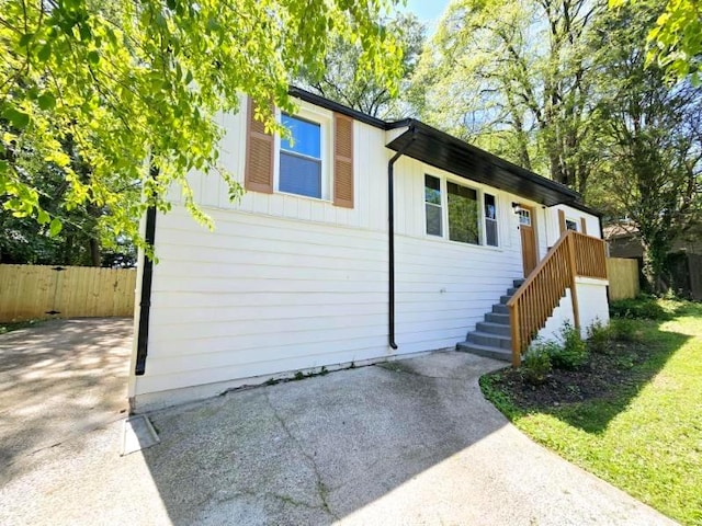 view of front of home with a patio