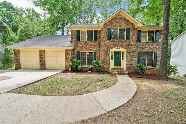 5141 Rocky Run, Stone Mountain, GA 30088 - view of front of property with a garage and brick siding