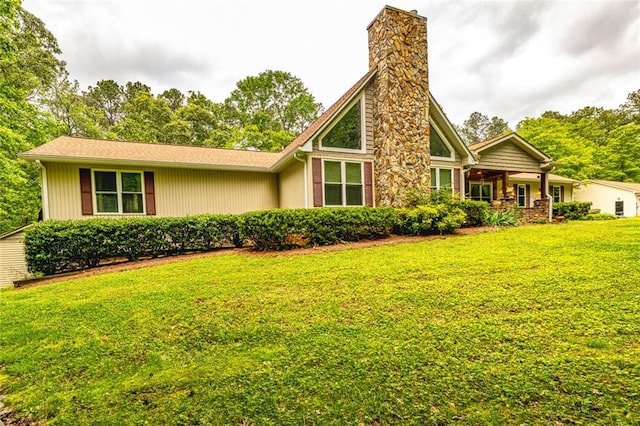 130 Brooklet Way, Brooks, GA 30205 - view of front of house featuring a chimney and a front yard