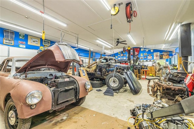 130 Brooklet Way, Brooks, GA 30205 - garage featuring ceiling fan