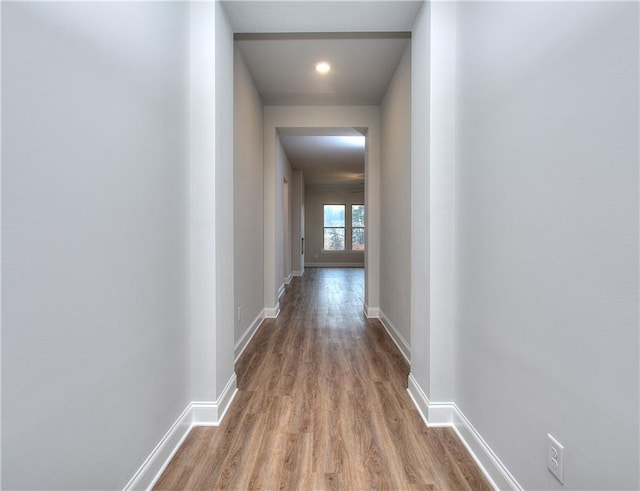 96 Sherwood Dr, Commerce, GA 30529 - hallway featuring wood finished floors and baseboards
