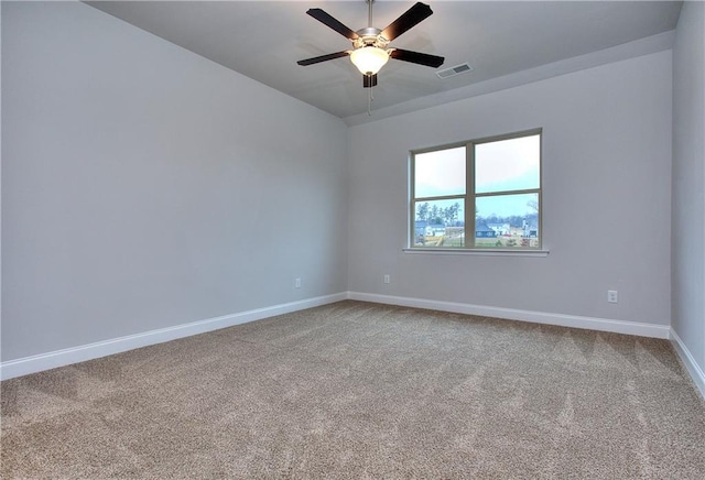 96 Sherwood Dr, Commerce, GA 30529 - carpeted spare room with visible vents, baseboards, and ceiling fan