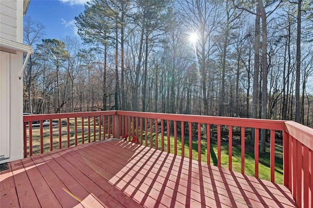 view of wooden terrace