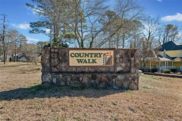 view of community sign