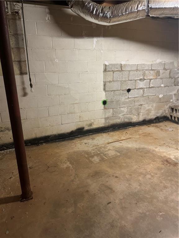 view of basement