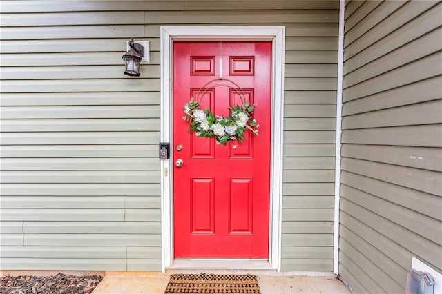 view of doorway to property