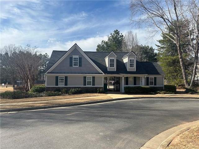 view of new england style home