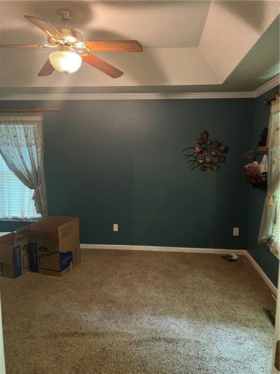 50 Ranger Rd SE, Cartersville, GA 30121 - spare room featuring carpet, a ceiling fan, and ornamental molding