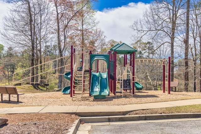 view of community jungle gym