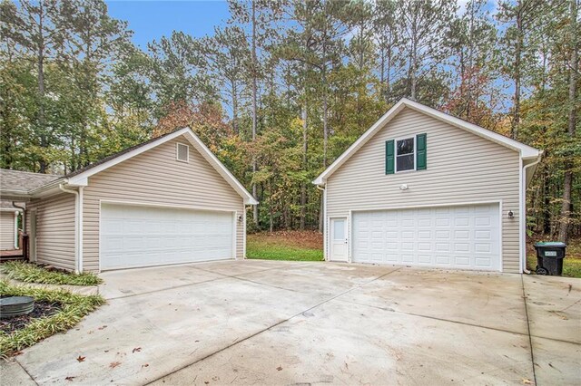 garage with driveway