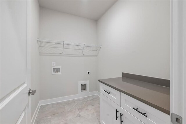 171 Blue Rider Trl, Hoschton, GA 30548 - washroom featuring electric dryer hookup, hookup for a washing machine, baseboards, and marble finish floor