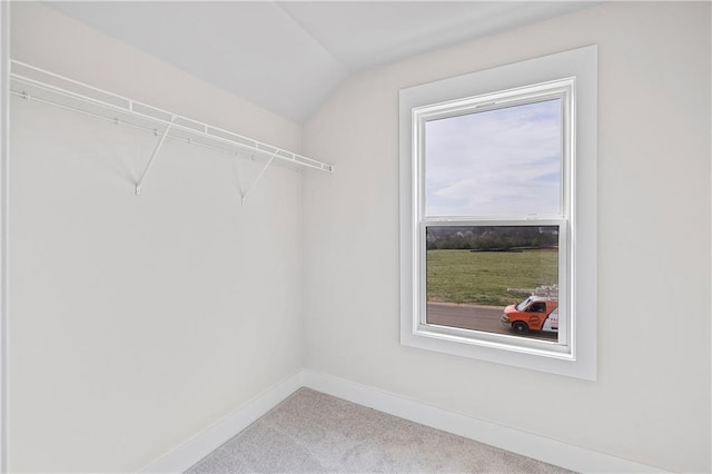 171 Blue Rider Trl, Hoschton, GA 30548 - walk in closet with carpet floors and vaulted ceiling