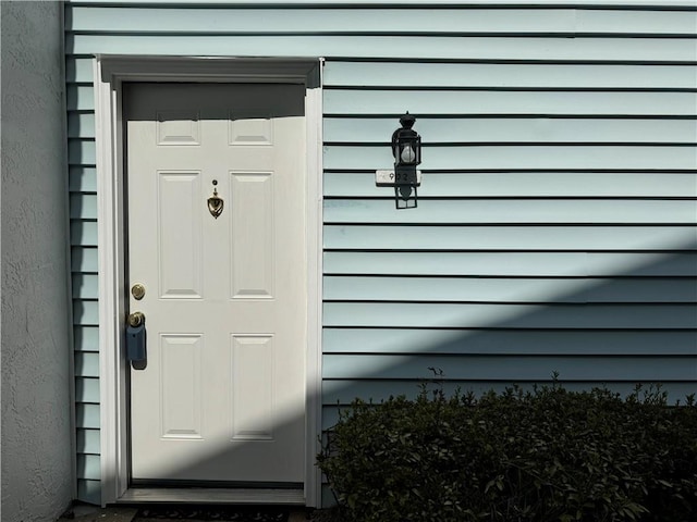 view of doorway to property